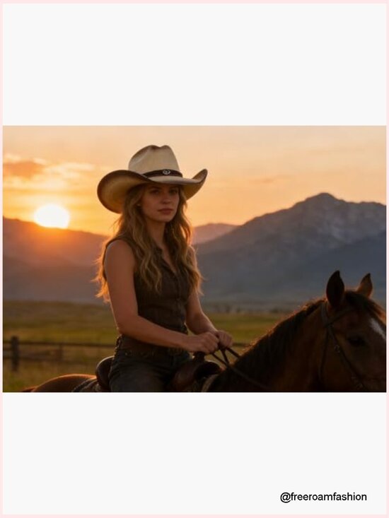 Classic Western Straw Cattleman Hat, Adjustable Sun Protection